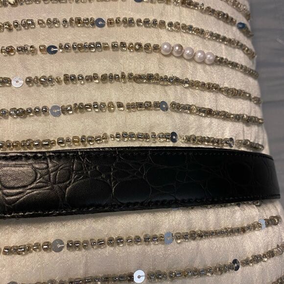 Vintage genuine leather belt, 37” - Picture 6 of 7